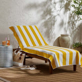 Classic Cabana Stripe Lounge Chair Cover - Yellow
