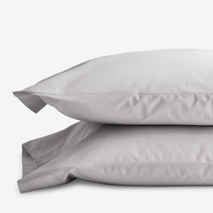 Classic Cool Cotton Percale Pillowcase Set - Gray Smoke, King
