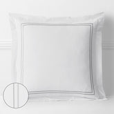 Dorset Stripe Luxe Smooth Egyptian Cotton Sateen Sham - Gray, Euro