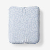 Jacquard Leaf Yarn-Dyed Premium Smooth Supima® Cotton Wrinkle-Free Sateen Fitted Bed Sheet - Blue Shadow, Queen
