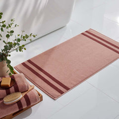 Mirage Aegean Cotton Reversible Stripe Bath Mat - Caramel, 20 in. x 36 in.