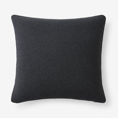 Classic All Season Breathable Cotton Knit Decorative Pillow Cover - Dark Gray