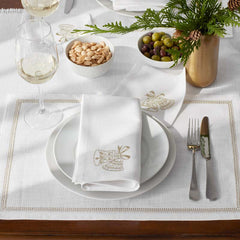 Metallic Napkins, Set of 4 - Bells