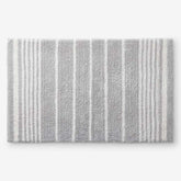 Plush Spa Stripe Bath Rug - Dark Gray, 21 in. x 34 in.