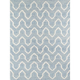 Arrow Stripe Handwoven Wool Rug - Blue, 5' x 8'