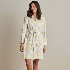 Printed Pima Cotton Women's Kimono Robe - Avignon, L
