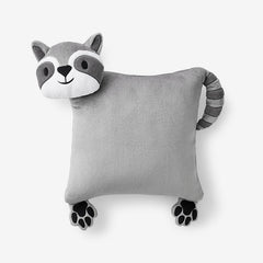 Plush Character Pillow - Raccoon