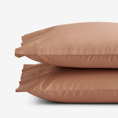 Classic Cool Cotton Percale Pillowcase Set - Clay, King