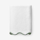 Scalloped Edge Bath Towel - Green