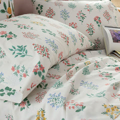Hawthorne Classic Cool Percale Bed Sheet Set - Ivory Multi, Twin