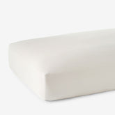 Classic Smooth Sateen Solid Fitted Bed Sheet - Ivory, Full