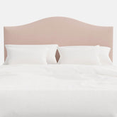 Saddle Velvet Headboard - Blush, Queen