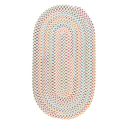 Dramatic Static Reversible Braided Rug - Multi, 5' x 8' Oval