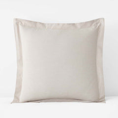 Classic Stripes and Plaids Cool Yarn-Dyed Cotton Percale Sham - Stripe Tan, Euro