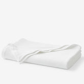 Garter Stitch Blanket - White, Twin/Twin XL