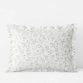 Floral Bliss Garment Washed Cotton Percale Sham - Green, Standard