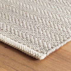 Herringbone Handwoven Cotton Rug - DoveGray, 5' x 8'