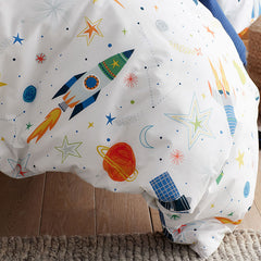 Outerspace Classic Cool Organic Cotton Percale Sham - White Multi, Standard