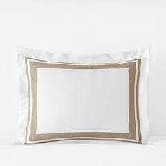 Double Border Premium Smooth Supima® Cotton Wrinkle-Free Sateen Sham - Light Birch, Standard