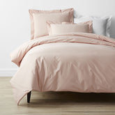 Classic Cool Cotton Percale Bed Duvet Cover - Peach Nectar, King/Cal King