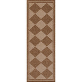 Diamond Checkered Outdoor Rug - Natural, 2' 7" x 7' 6" Runner