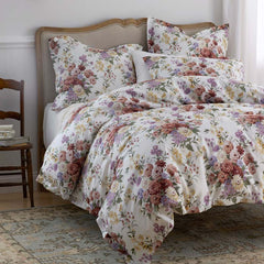 Nature's Bouquet Classic Smooth Sateen Comforter - Cream Multi, Full/Queen