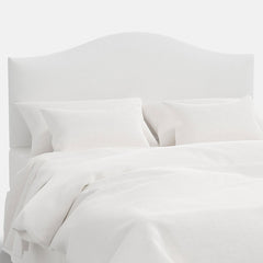 Saddle Velvet Headboard - White, Twin
