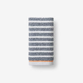 Mélange Stripe Reversible Cotton Hand Towel - Smoke Gray