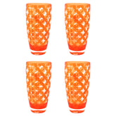 Palazzioi Tumblers, Set of 4 - Orange, Large