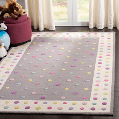 Dotted Stripe Hand Tufted Wool Rug - Gray Multi, 8' x 10'