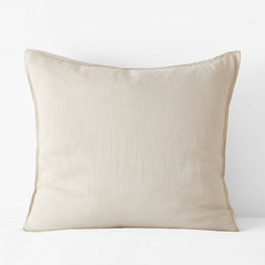 Premium Breathable Washed Linen Solid Sham - Parchment, Euro