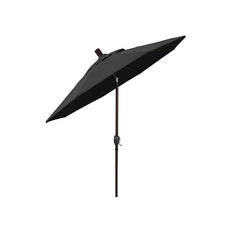 6' Round Outdoor Patio Umbrella, Aluminum with Push Button Tilt - Bronze Finish, Black