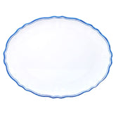 Maison Melamine Oval Serving Platter - White/Blue