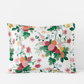 Dahlia Classic Cool Cotton Percale Sham - White Multi, Standard