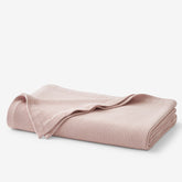 Garter Stitch Blanket - Pink Blush, Full/Queen