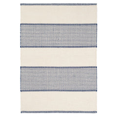 La Mirada Handwoven Cotton Rug - Navy, 6' x 9'
