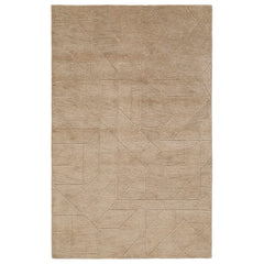 Relief Hand Tufted Wool Rug - Sand, 5' x 8'