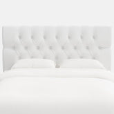 Park Tufted Velvet Headboard - White, Full