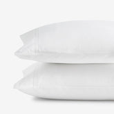 Dorset Stripe Luxe Smooth Egyptian Cotton Sateen Pillowcase Set - White, Standard