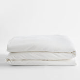 Premium Smooth Organic Cotton Sateen Duvet Cover - White, Full/Queen