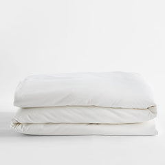 Premium Smooth Organic Cotton Sateen Duvet Cover - White, Full