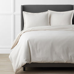 Luxe Ultra-Cozy Cotton Velvet Flannel Duvet Cover Cream, Full/Queen