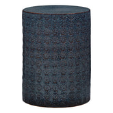 Ceramic Flower Side Table - Blue