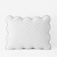Scallop Quilted Sham - White, King