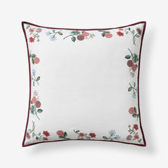 Dahlia Decorative Square Pillow Cover - Ivory, 26 in. x 26 in.