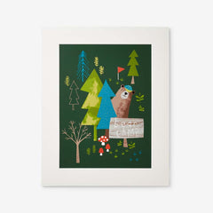 Bear Camp Wall Art - Light Green