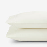 Classic Cool Cotton Percale Pillowcase Set - Cream, Standard