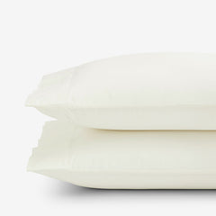 Classic Cool Cotton Percale Pillowcase Set - Cream, Standard
