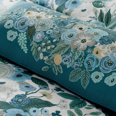 Garden Party Decorative Lumbar Pillow Cover - Blue Multi