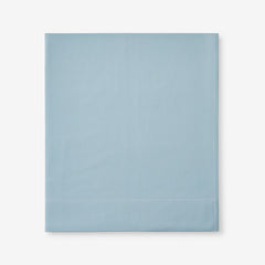 Luxe Ultra-Cozy Cotton Velvet Flannel Flat Bed Sheet Cloud Blue, Queen